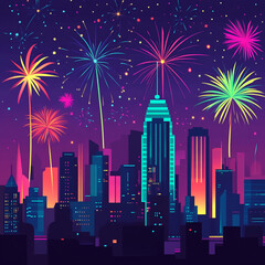 firework in the big city