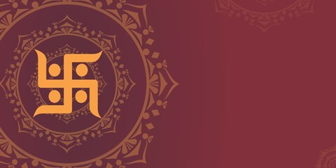 Swastik Symbol On Illustrated Background,Beautiful Swastik Symbol, Swastik symbol Illustration , 2024, 2025