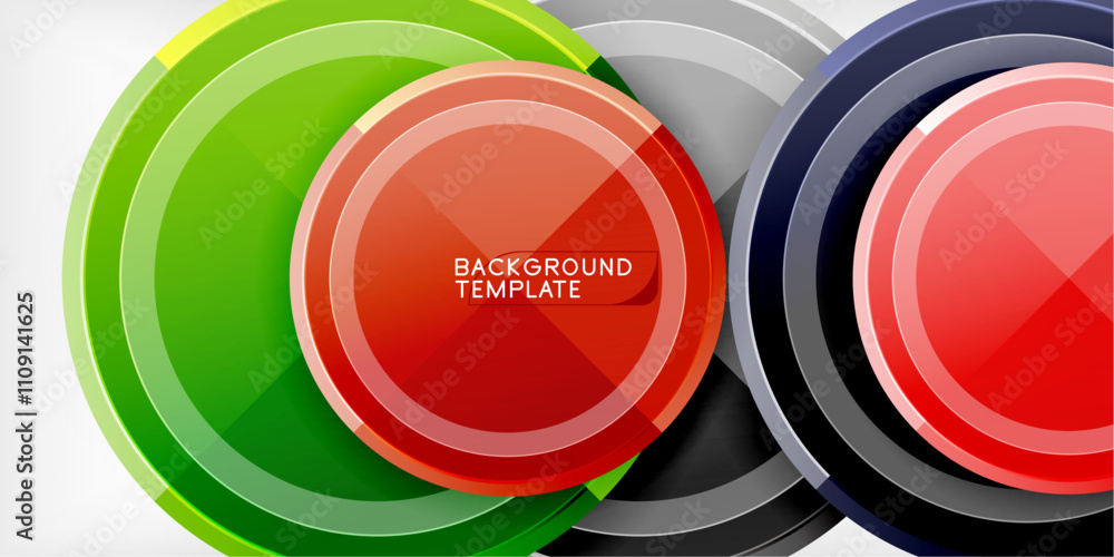 Aufkleber minimal geometric abstract background. circle triangle design