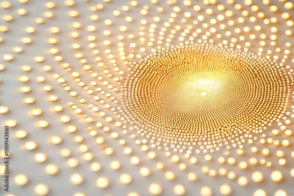 Poster A detailed view of a circular light fixture with a textured surface