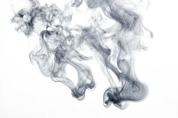 A close-up shot of smoke particles floating in the air, captured in monochrome