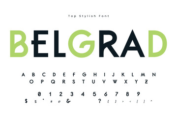 Belgrad Stylish alphabet display vector font and Beautiful luxury Font