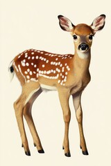 Fototapeta premium A drawing of a deer with distinctive spots on its fur