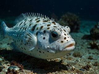 Fototapeta premium White-spotted pufferfish.