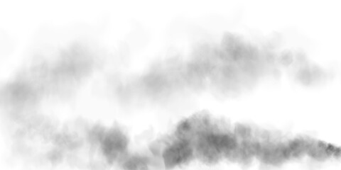 Bright black Smoke Cloud Illustration. Fantastic black smoke. Magic smoke. Smog cloud on podium or stage. Fog vapor over ground or water surface, magic haze.