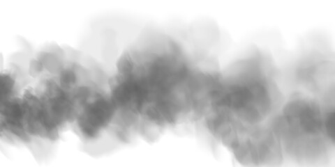Obraz premium Bright black Smoke Cloud Illustration. Fantastic black smoke. Magic smoke. Smog cloud on podium or stage. Fog vapor over ground or water surface, magic haze.