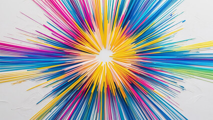 Obraz premium Abstract lines of vibrant colors radiating outwards, symbolizing the energy and vitality that good health provides.