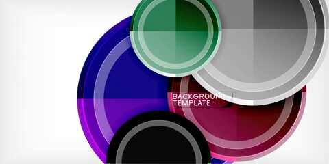 Obraz premium Minimal geometric abstract background. Circle triangle design