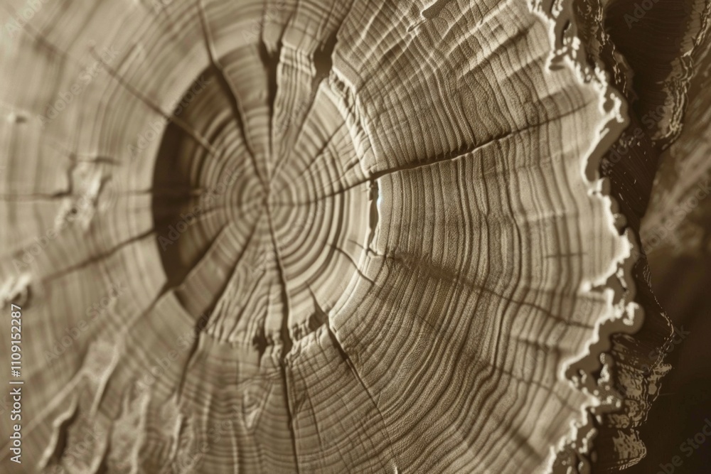 Poster A close-up view of a tree trunk in monochrome tones, ideal for use in editorial or design projects