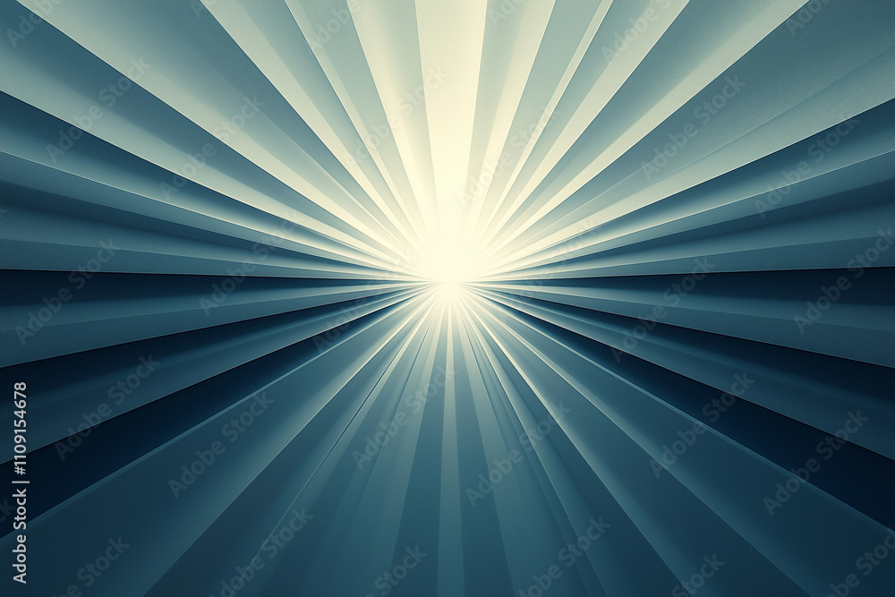 Poster a clean, modern starburst pattern radiating from a small central point, set against a solid backgrou