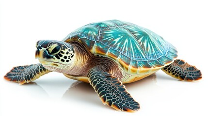 Obraz premium Turtle Swimming in Clear Waters