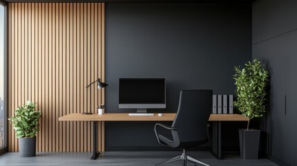 Fototapeta premium Modern Minimalist Office Interior with Natural Light