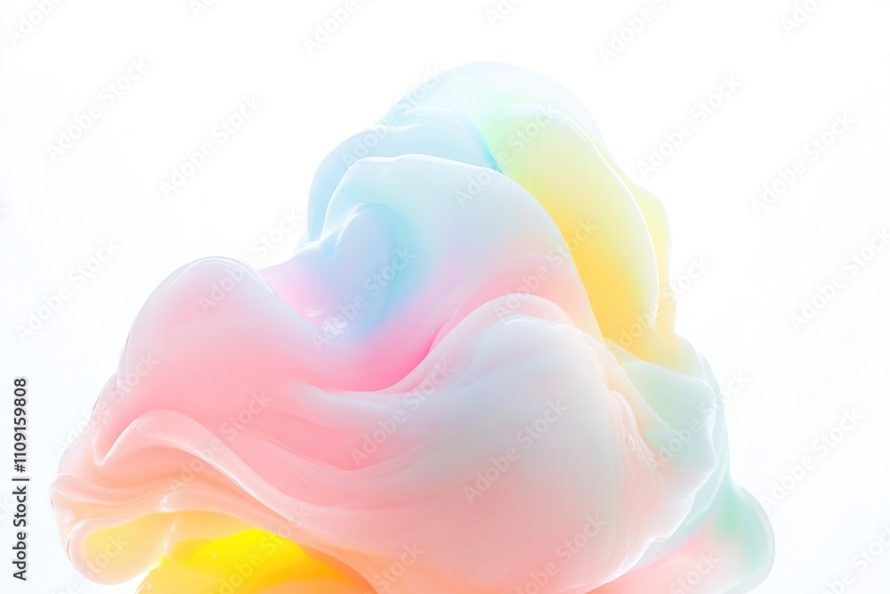 Poster a colorful object on a white surface, ideal for showcasing products or designs