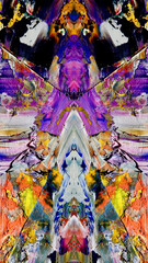 Fototapeta premium Abstract art background . Hand painting artwork on canvas .