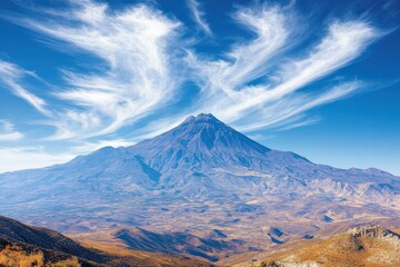 Majestic Mountain with Striking Skies