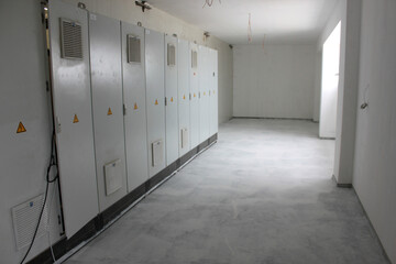 Main electrical panels for voltage distribution in the factory. The factory's electrical...