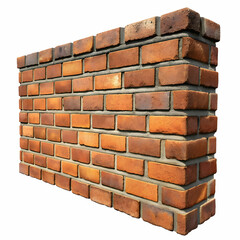 Obraz premium brick wall on white background