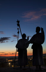 Sculptures of the Monumento ao Camiñante