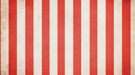 Fototapeta premium Horizontal red and white striped pattern over a bright red backdrop, offering a clean and classic aesthetic