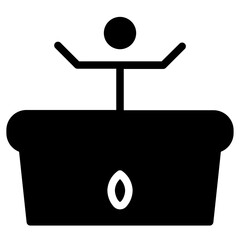 Bathing Hot Tub Glyph Icon