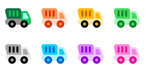 Editable dump truck vector icon. Vehicles, transportation, travel. Part of a big icon set family. Perfect for web and app interfaces, presentations, infographics, etc