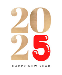 Happy new year 2025 Template, T-shirt concept for 2025 new year