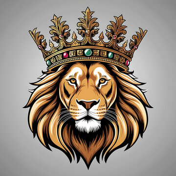 The Lion King head Illustration design with Ai