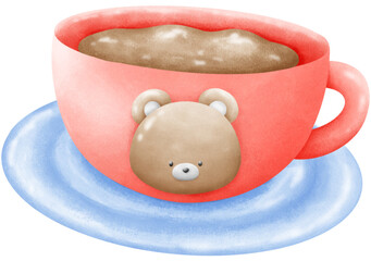 Brown bear coffee cup