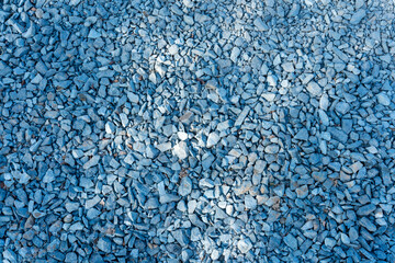 Blue Gravel Stones Texture Background Construction Material Road Surface Aggregate Stone Rock