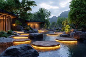 Transform your outdoor space with artistic garden features boasting bold textures and premium lighting Elevate your landscape design with innovative artistic garden upgrades Explore stunning concept