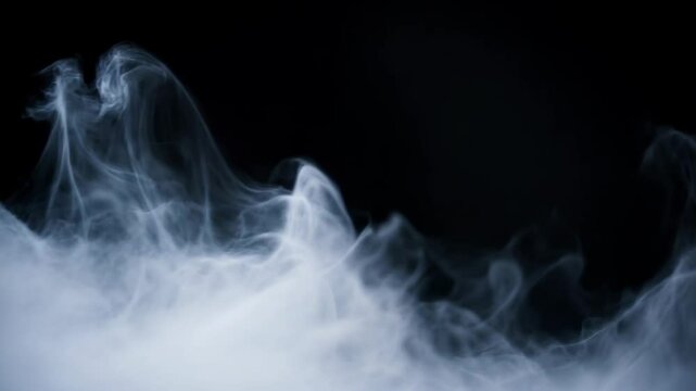 Video pack with three smoke overlays on black background for compositing