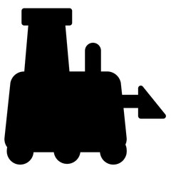 Obraz premium Baby Toy Train Glyph Icon