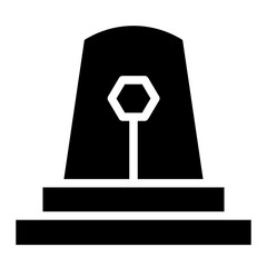 Alert Police Light Glyph Icon