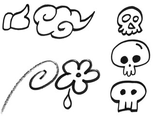 Marker drawing, marker picture, marker design pattern