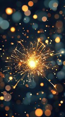 Vibrant sparkles radiating from a bright source