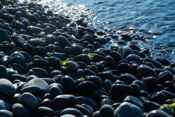 Obraz premium Pebble beach at Hongdo Island, South Korea