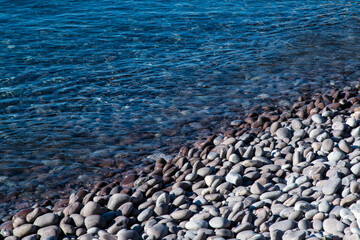 Pebble beach at Hongdo Island, South Korea