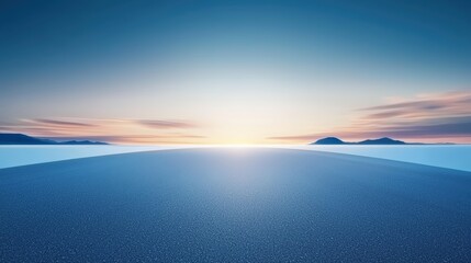 Fototapeta premium Tranquil sunset over a serene landscape