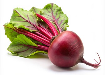 Vibrant Beetroot Isolated on White Background - Captivating Still Life Photography of Fresh, Organic Beetroot with Rich Red Color and Natural Texture for Culinary and Health Use