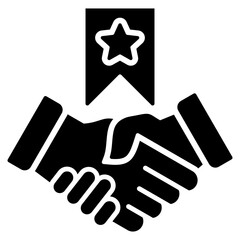  Merger And Acquisition Glyph Black Icon