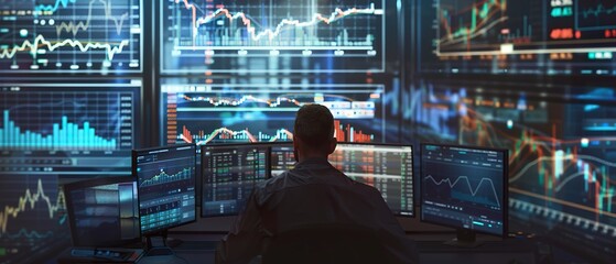 Cryptocurrency and Stock Market Trading Visualization: A Trader's Desk Setup