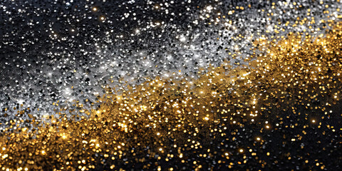Glam Rock: Glittery gold, bold black, and metallic silver create a glam rock theme. This scheme is often used in rock concert posters