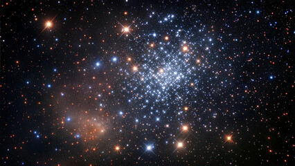 Fototapeta premium Star cluster in deep space with glowing celestial lights