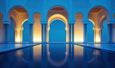 Intricate Architectural Design with Reflective Pool