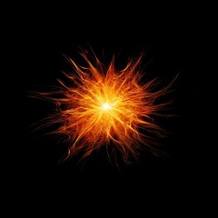 Fototapeta premium Explosive Cosmic Firework Burst of Intense Radiant Energy on Dark Background