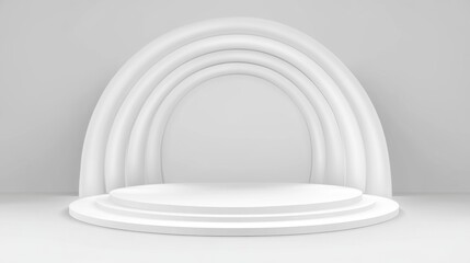 Obraz premium Futuristic Fantasy Showcase: Science Fiction Product Display Space