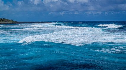 view of the sea from the beach, Mauritius