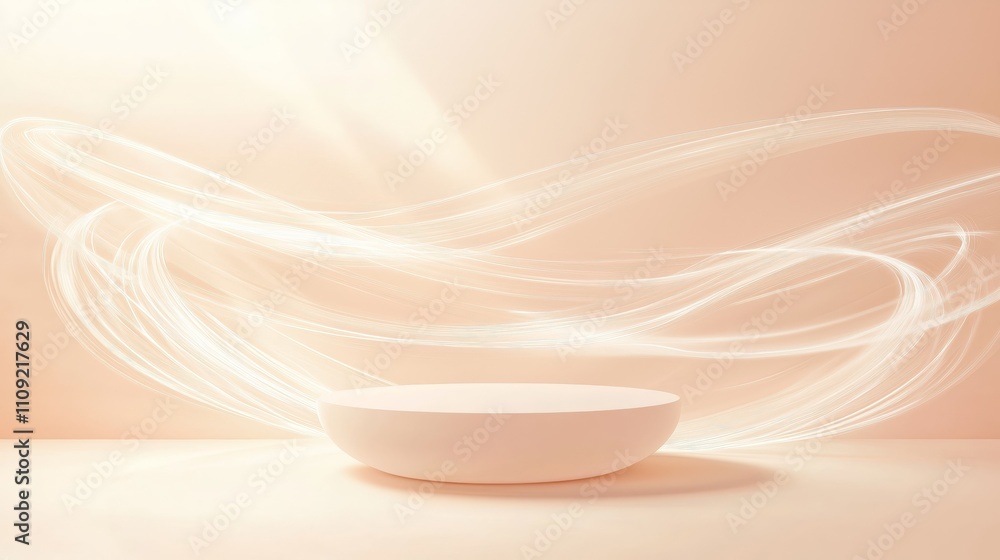 Poster elegant 3d podium with empty space for display and presentation