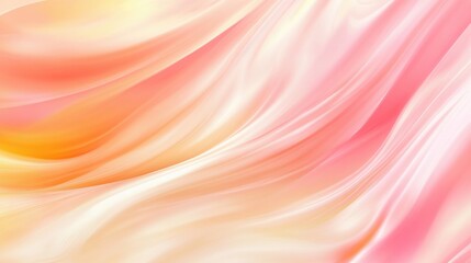 Obraz premium A soft, flowing gradient of pastel pink and yellow hues, creating a serene and dreamy atmosphere.