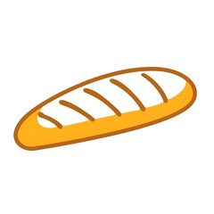 Simple Baguette Loaf Food Bakery bread icon logo symbol